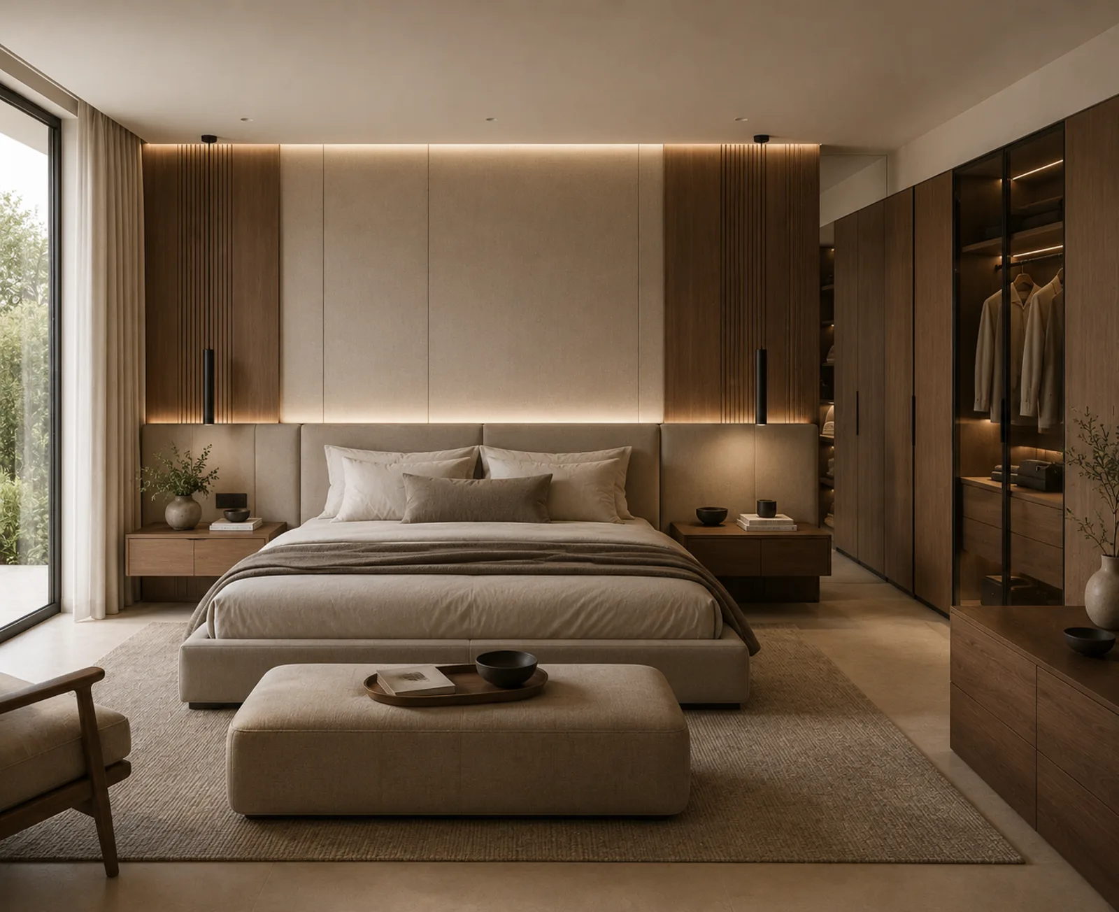 Recámara contemporánea con mobiliario a medida CG Furniture