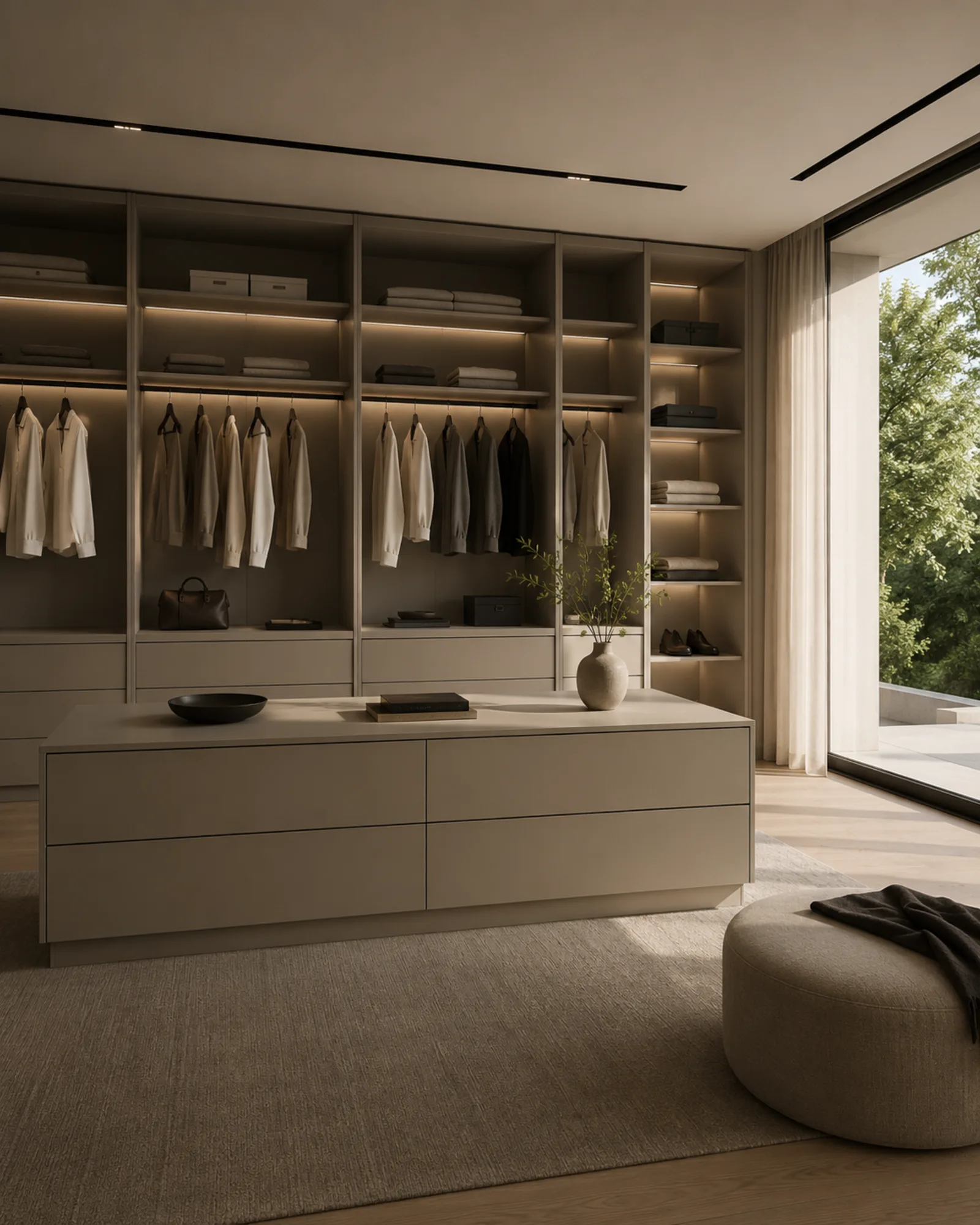 Walk in closet contemporáneo con acabados premium Emerald