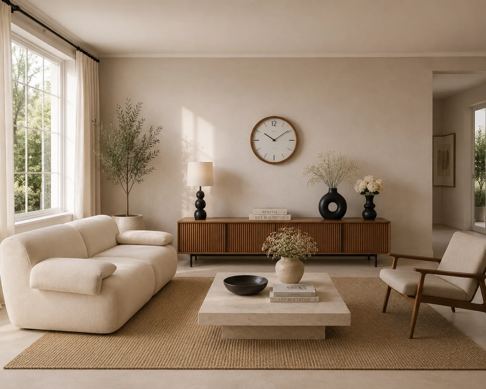 Sala residencial con mobiliario Nautica Home